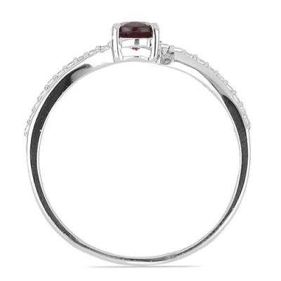 BUY NATURAL RHODOLITE GEMSTONE RING IN STERLING SILVER
